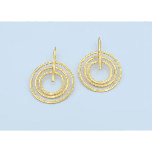 Concentric Circle Hoop Earrings