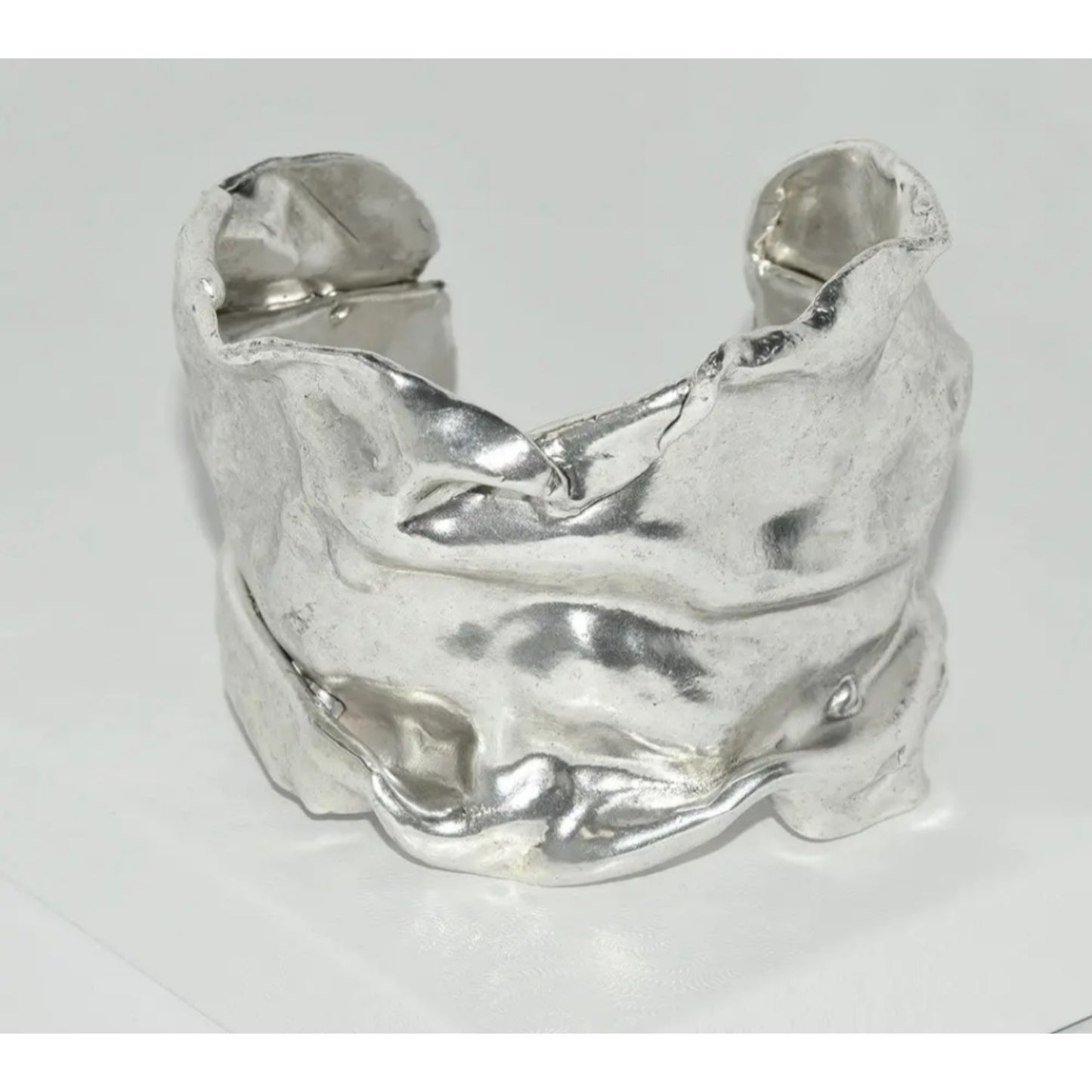 Molten Silver Cuff Bracelet