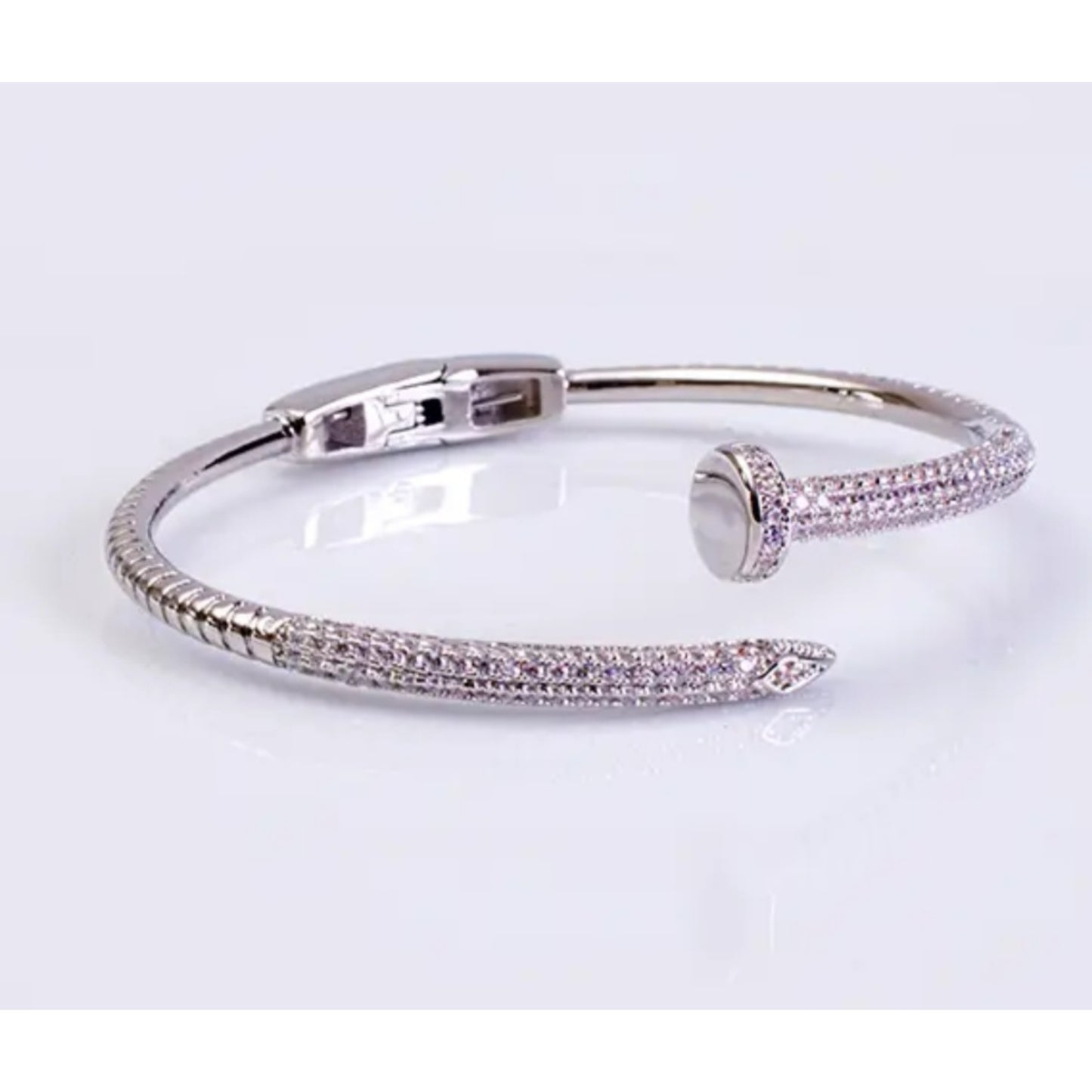 Silver Hinge Nail Bracelet