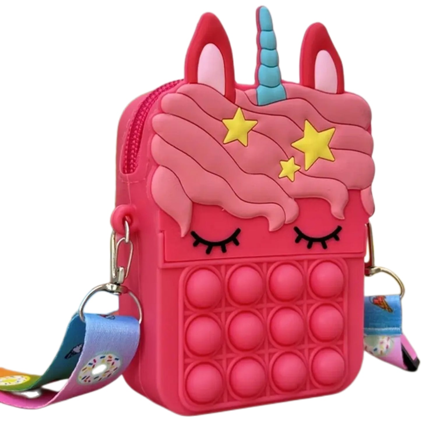 Girls Unicorn Pop-It Crossbody Handbag