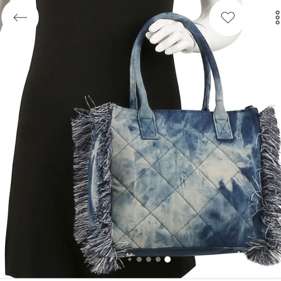 Blue Denim Handbag
