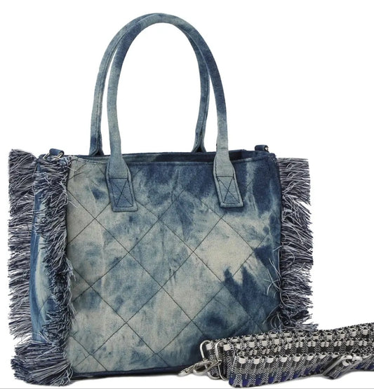 Blue Denim Handbag