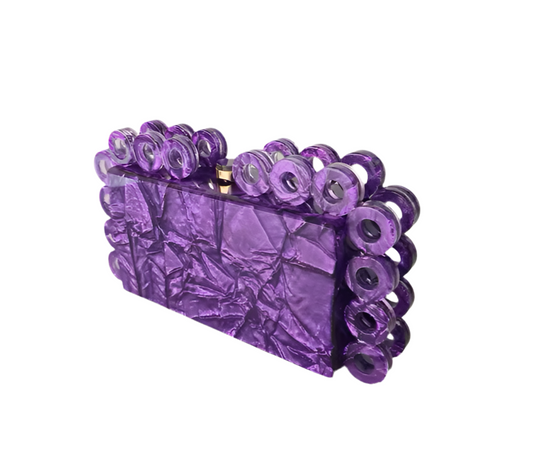 Lacey Acrylic Box Clutch Bags