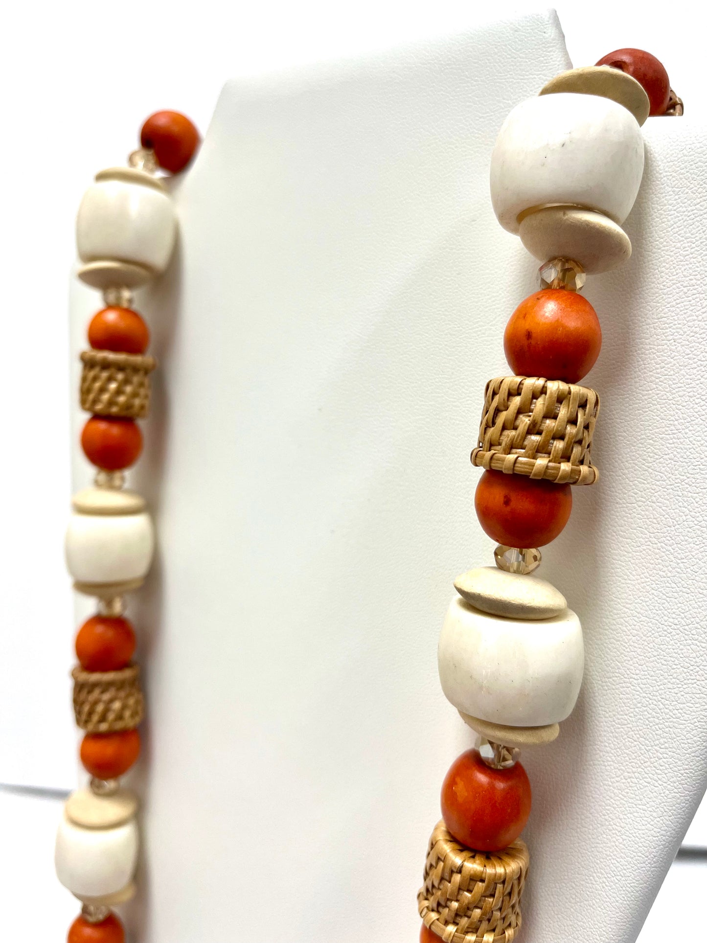 Tribal Inspired Wooden Accent Necklace