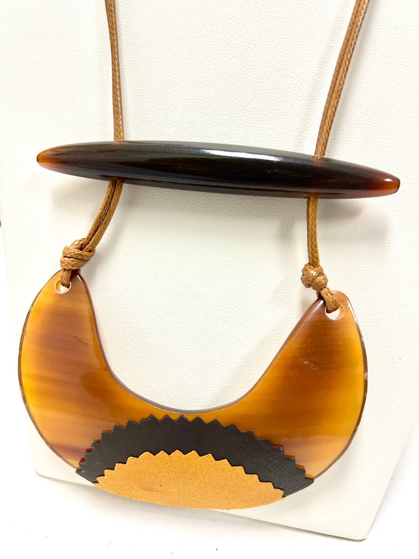 Carved Horn Necklace