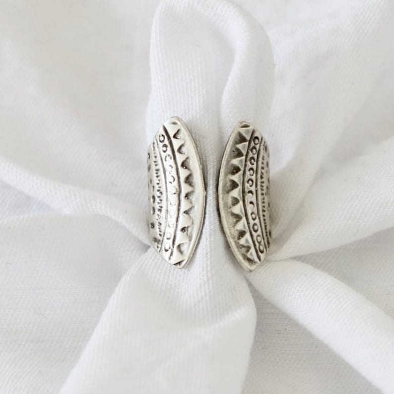 Textured Open Back Silver Ring
