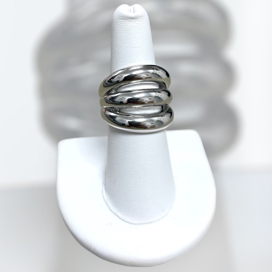 3 Attached Silver Ring