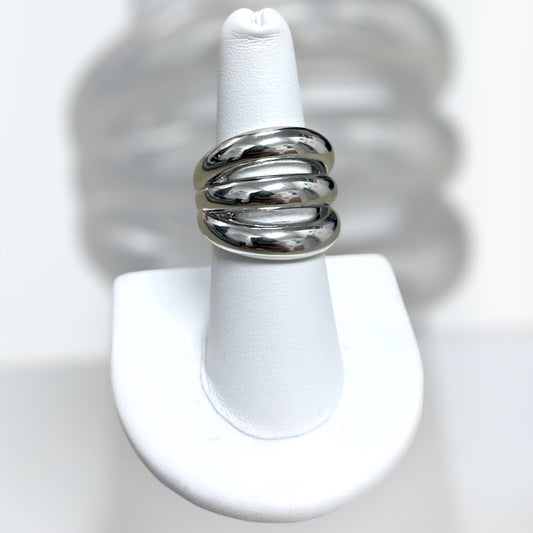3 Attached Silver Ring