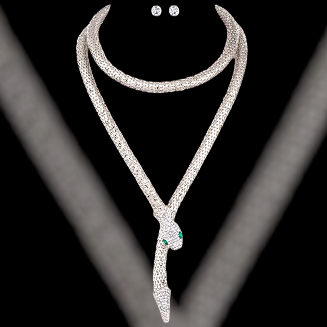 Serpent Gem Necklace Set