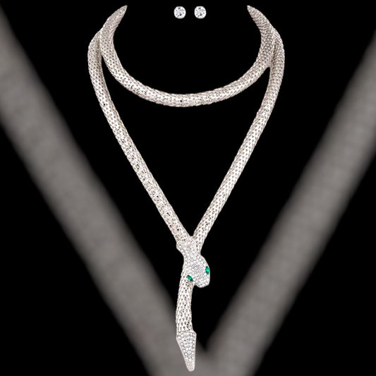 Serpent Gem Necklace Set