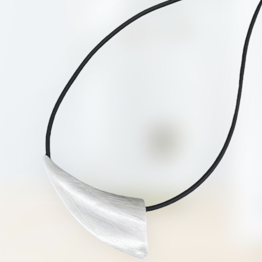 Abstract Silver Slip Necklace