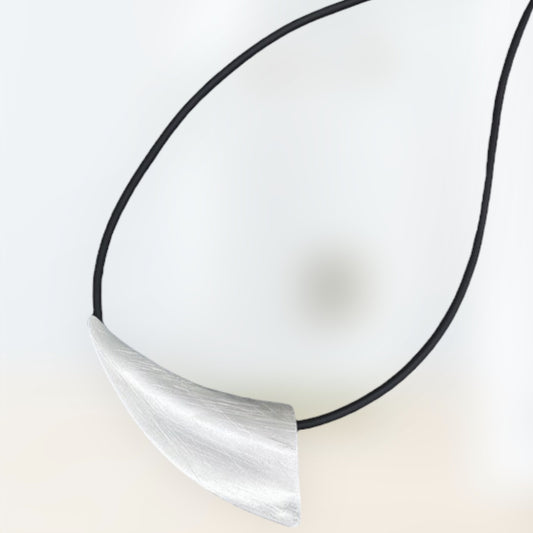 Abstract Silver Slip Necklace