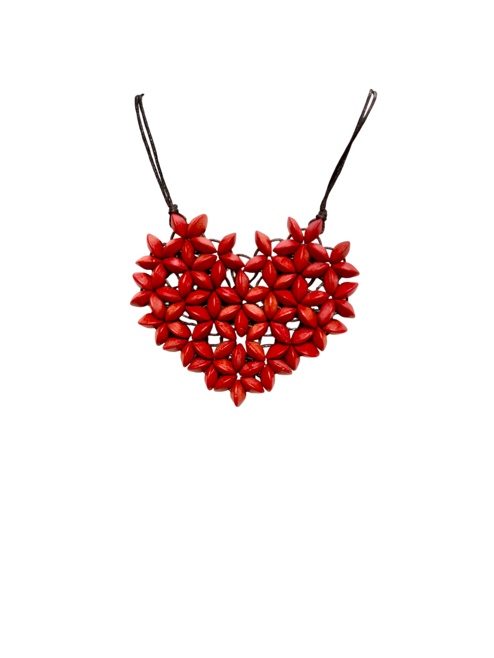 Gorgeous Beaded Heart Pendant Necklace