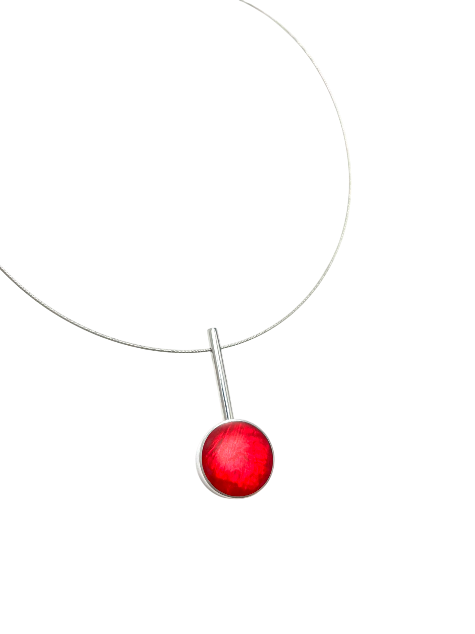 Stained Marble Glass Necklace
