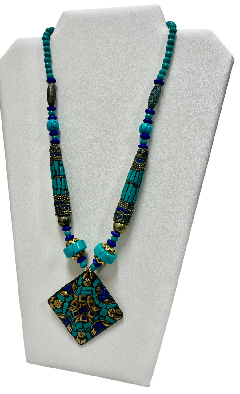 Ethnic Multi-Beaded Necklace