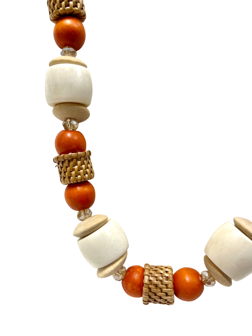 Tribal Inspired Wooden Accent Necklace