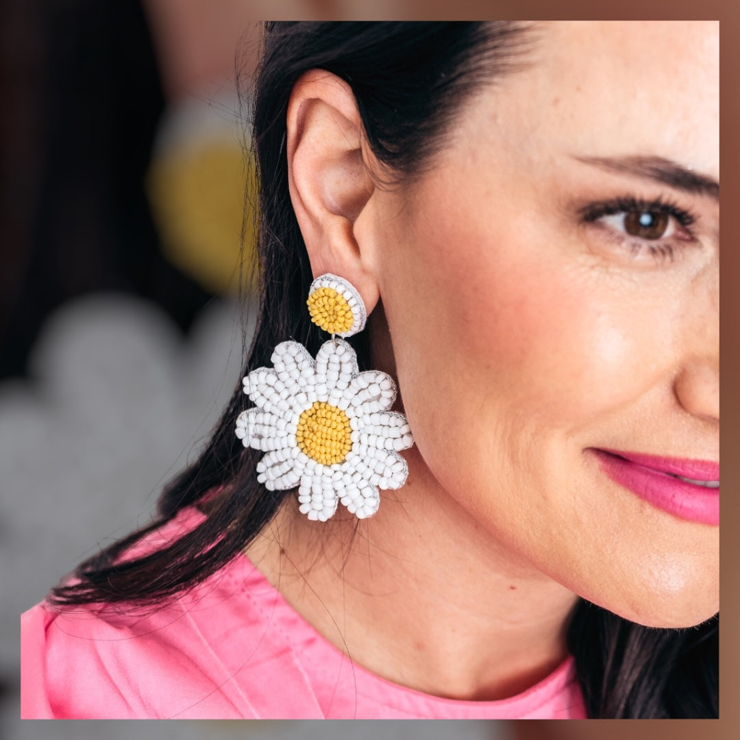 Daisy Daze Beaded Earrings