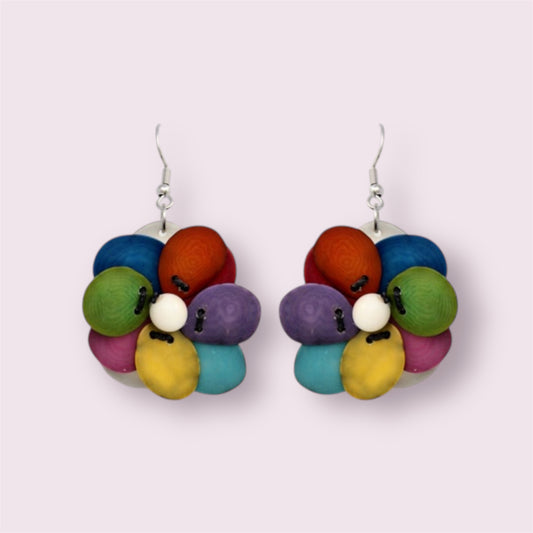 Tagua Flower Earrings