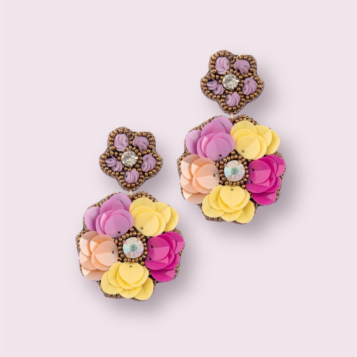 Blossom Beam Sequin Earrings