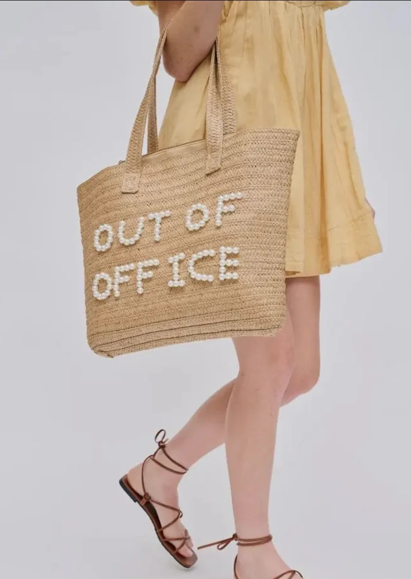 Out of Office Beaded Tote Bag