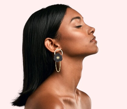 Radiant Dusk Floral Earrings