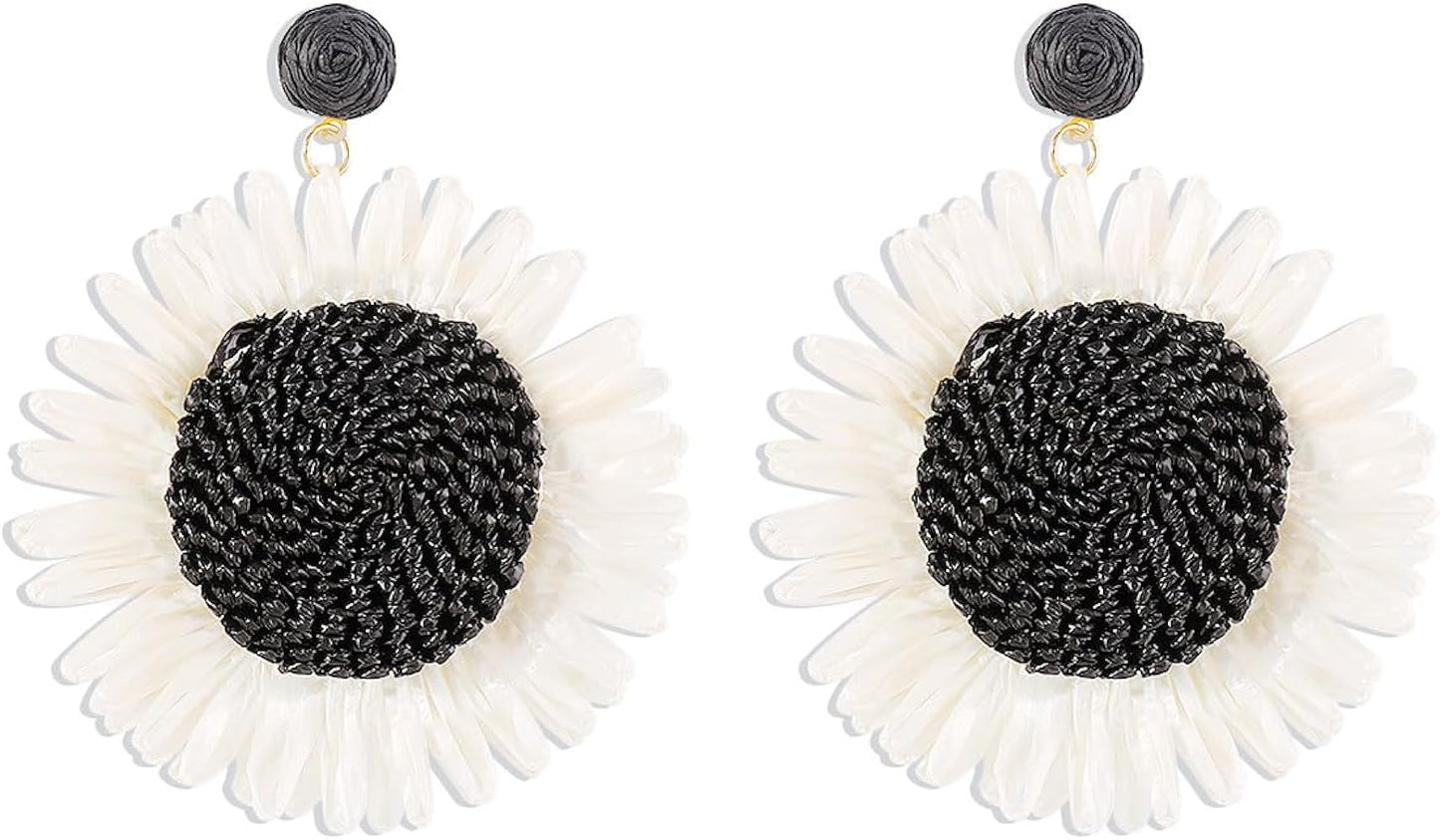 Sunflower Satin Earrings