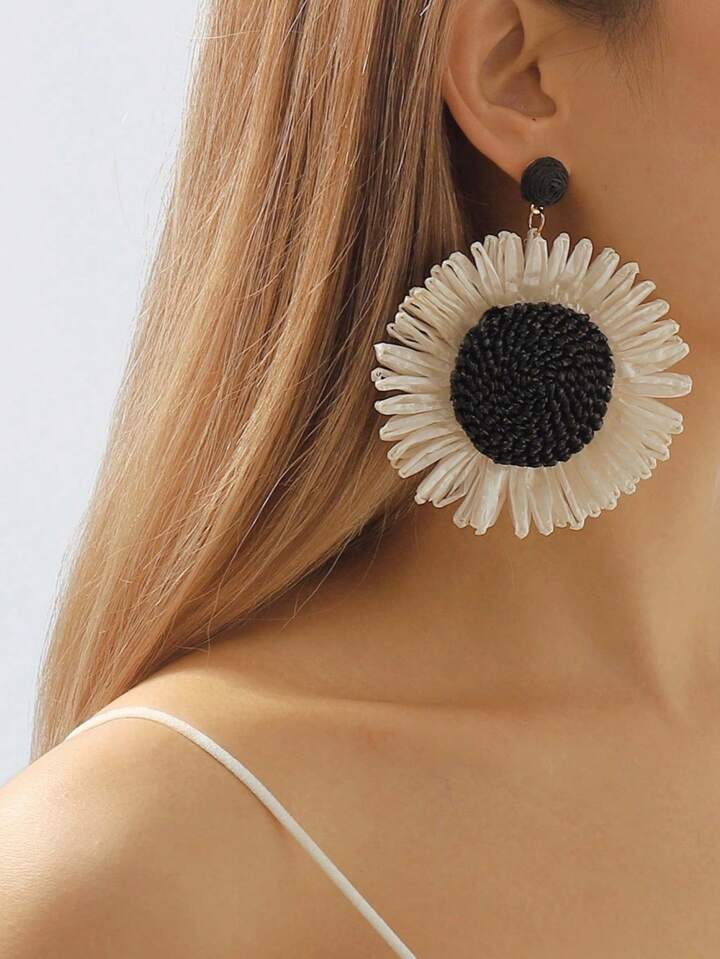 Sunflower Satin Earrings