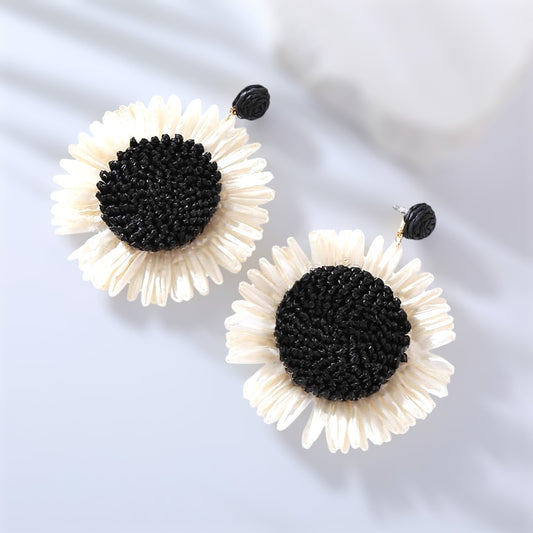 Sunflower Satin Earrings