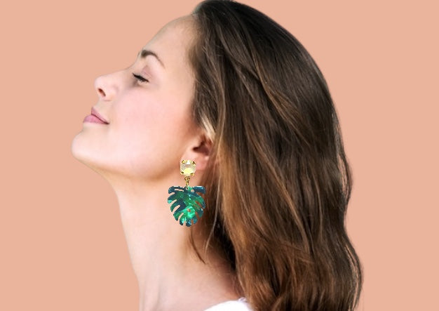 Tropic Crystal Flower Earrings