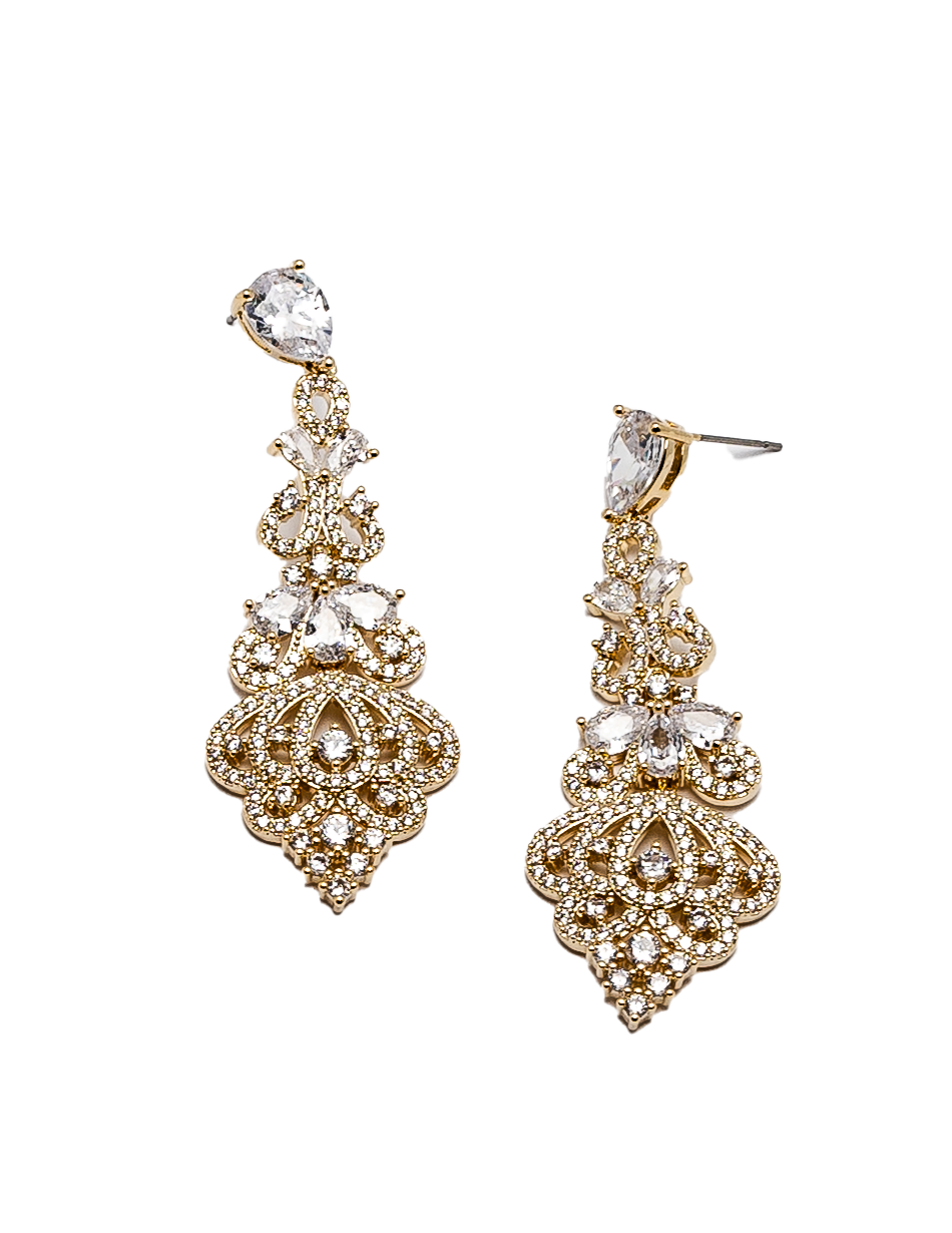 Vintage-inspired, Ornate Statement Necklace And Earring Ensemble