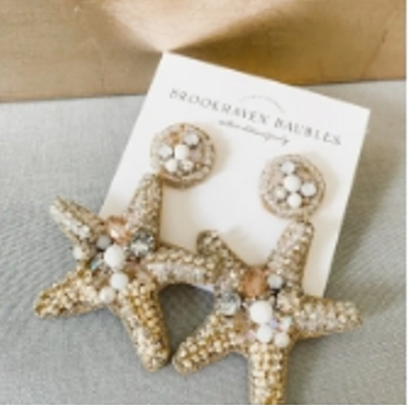 STARFISH EARRINGS LIGHT GOLD