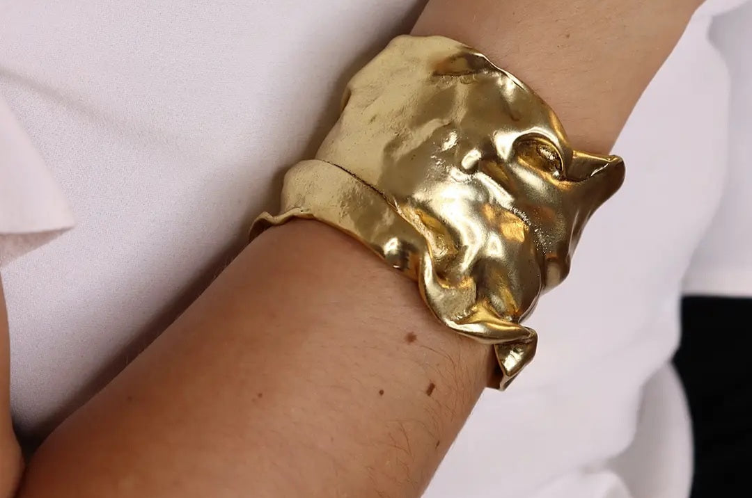 Molten Gold Cuff Bracelet