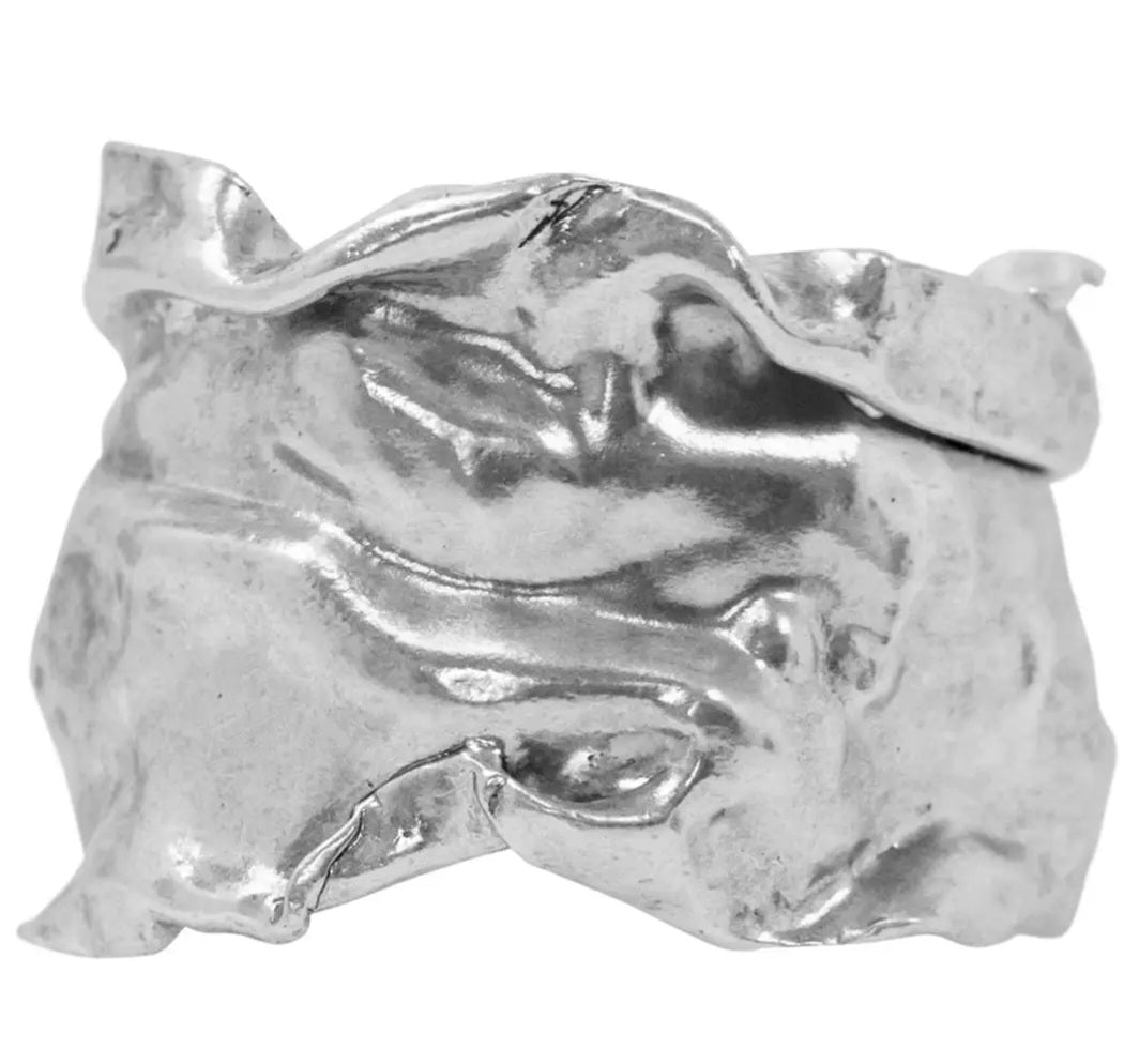 Molten Silver Cuff Bracelet