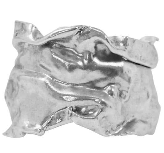 Molten Silver Cuff Bracelet