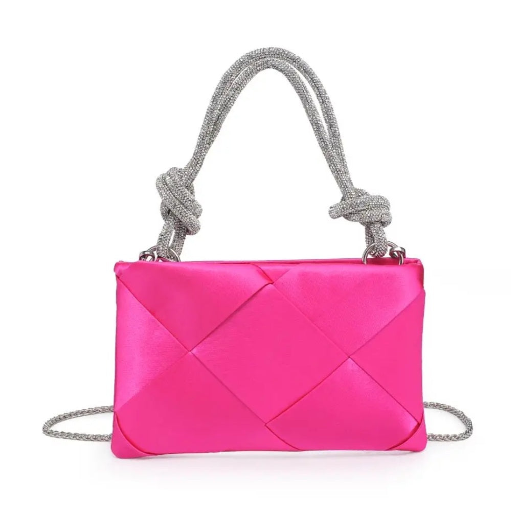 Pink Valkyrie Elegant Evening Bag Crystal Handel
