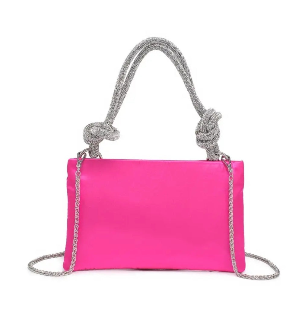 Pink Valkyrie Elegant Evening Bag Crystal Handel