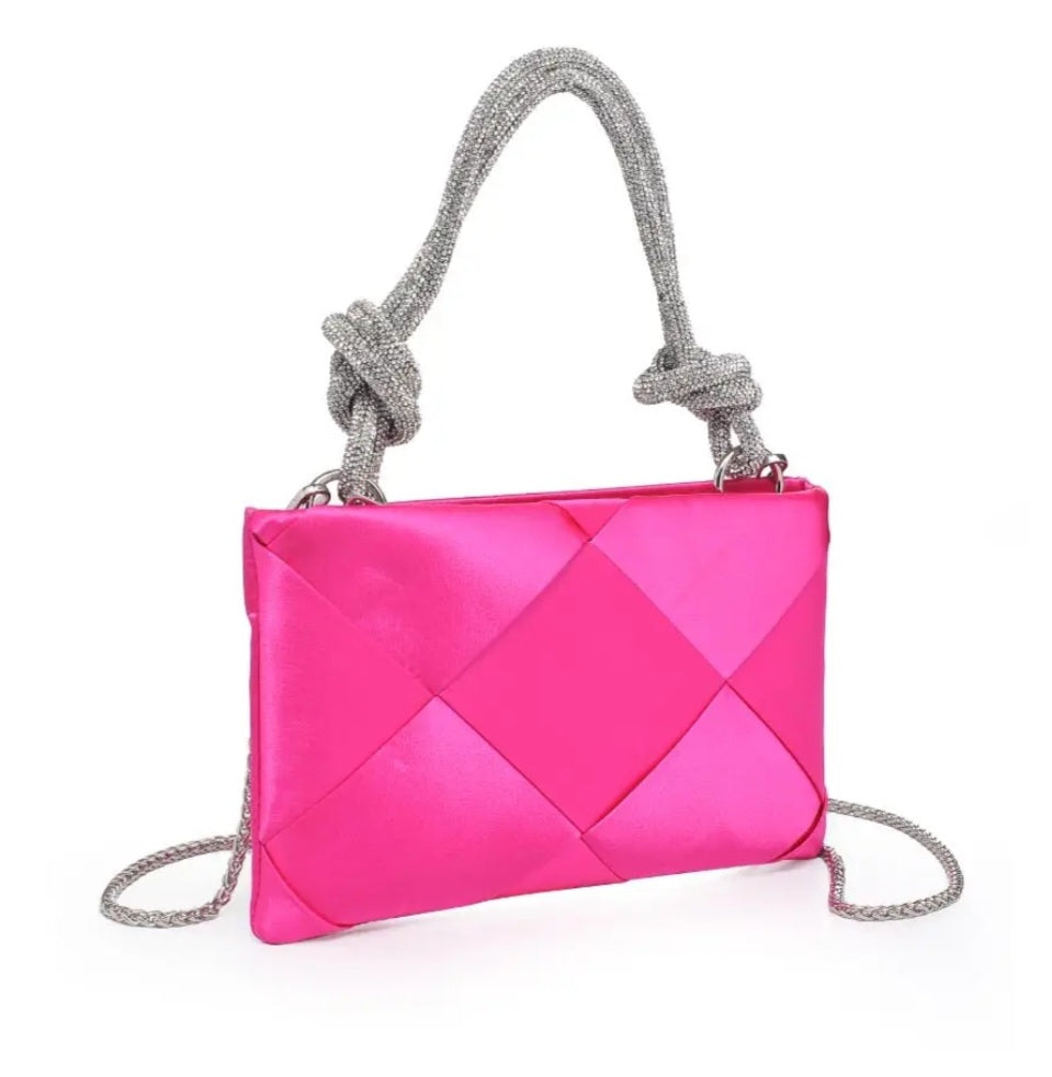 Pink Valkyrie Elegant Evening Bag Crystal Handel