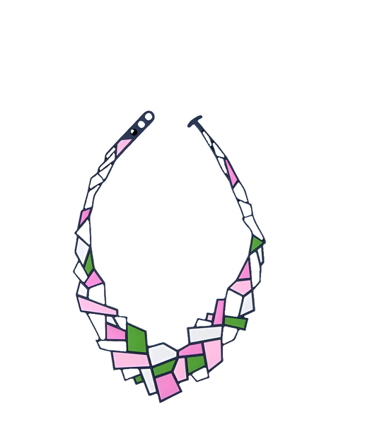 Prism Pop Art Necklace Pink Green