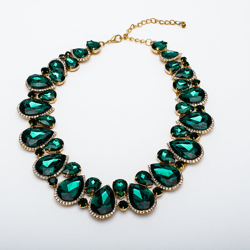 Emerald Green Statement Necklace | She She's Closet