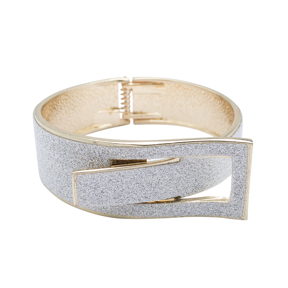 Silver & Gold Cuff Buckle Bracelet