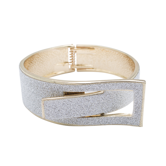 Silver & Gold Cuff Buckle Bracelet