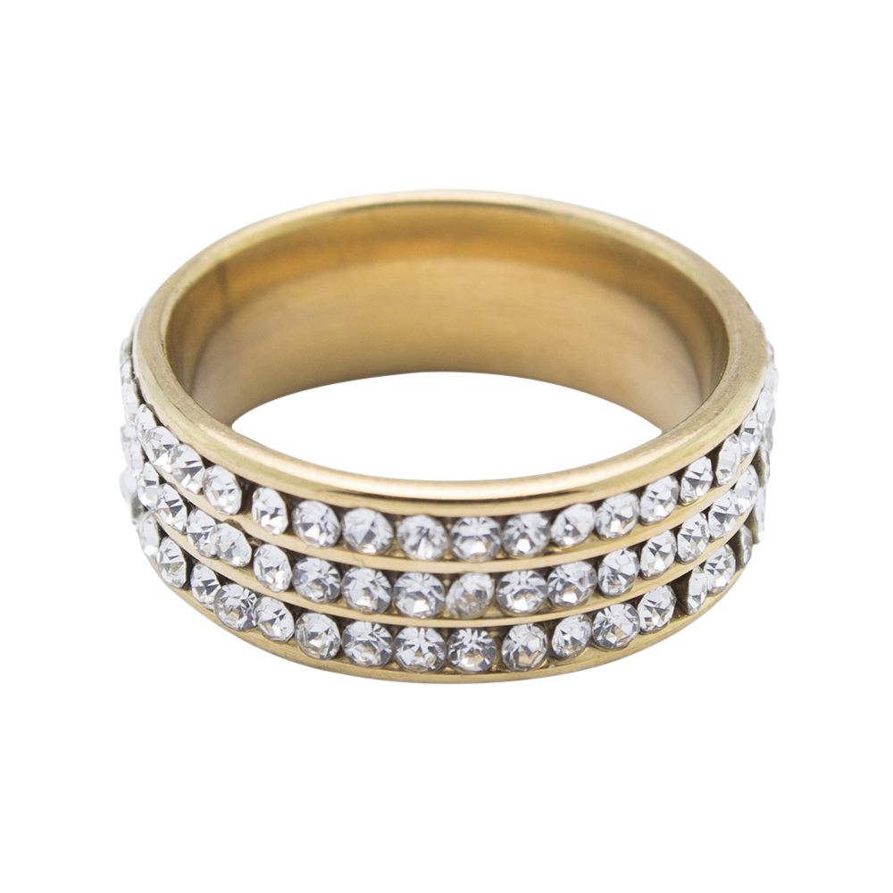Eternity Ring Gold Pave Crystal Band | She She's Closet
