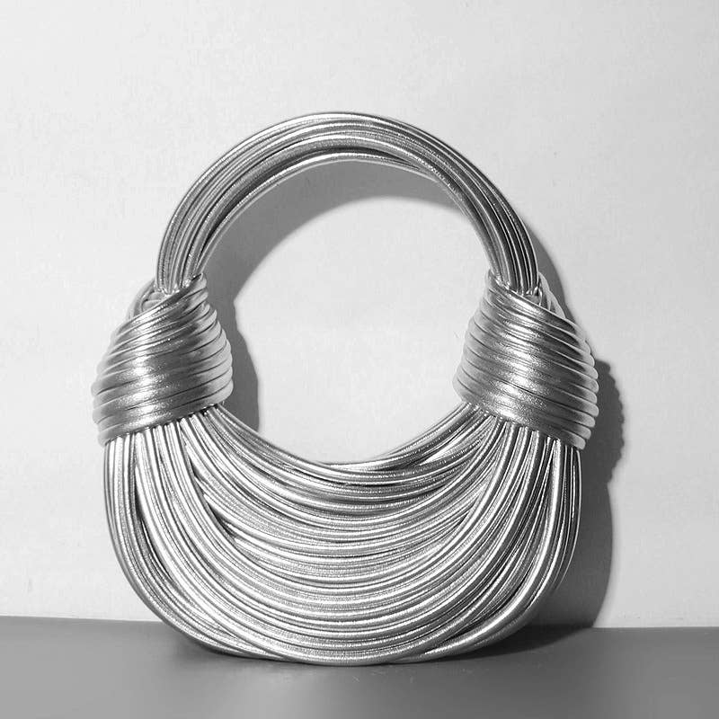 SILVER DOUBLE KNOT HANDBAG