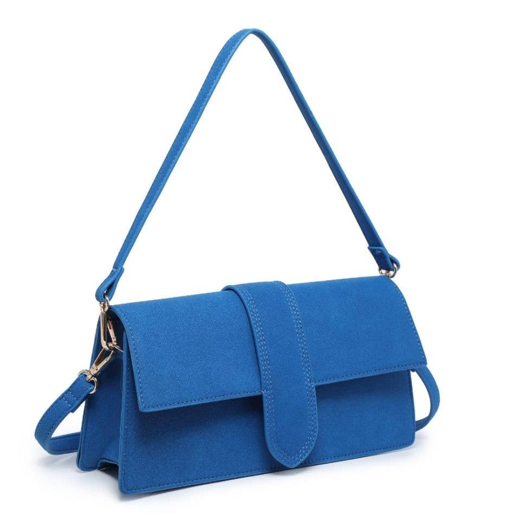 Blue Violet Crossbody Handbag | Vegan Leather | She She's Closet