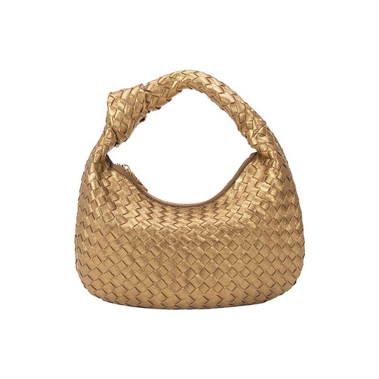 Bronze Small Recycled Vegan Leather Handbag | She She's Closet
