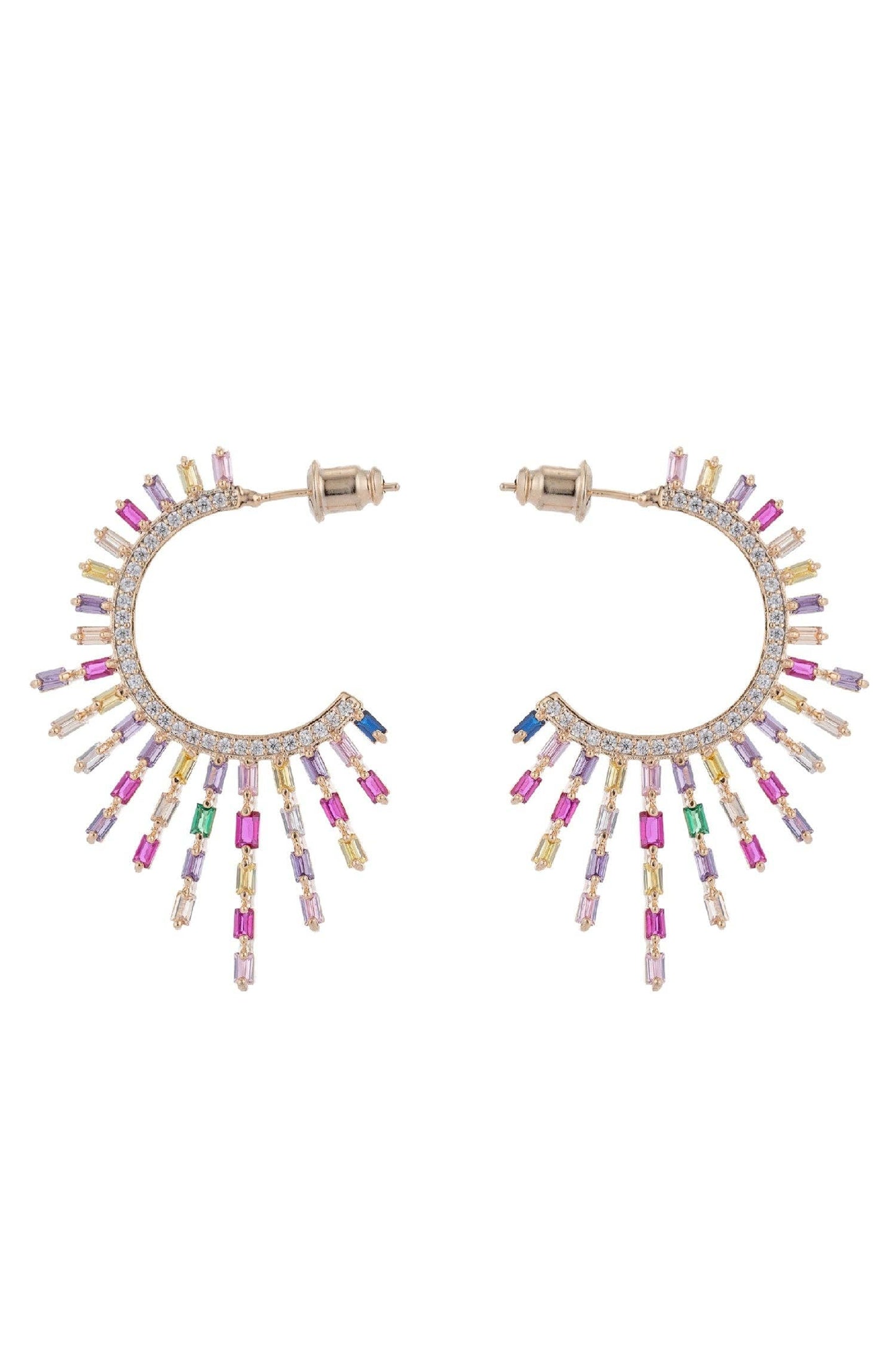 18K Gold Plated Multicolor Drop Earrings | Unique & Stylish | She She’s Closet