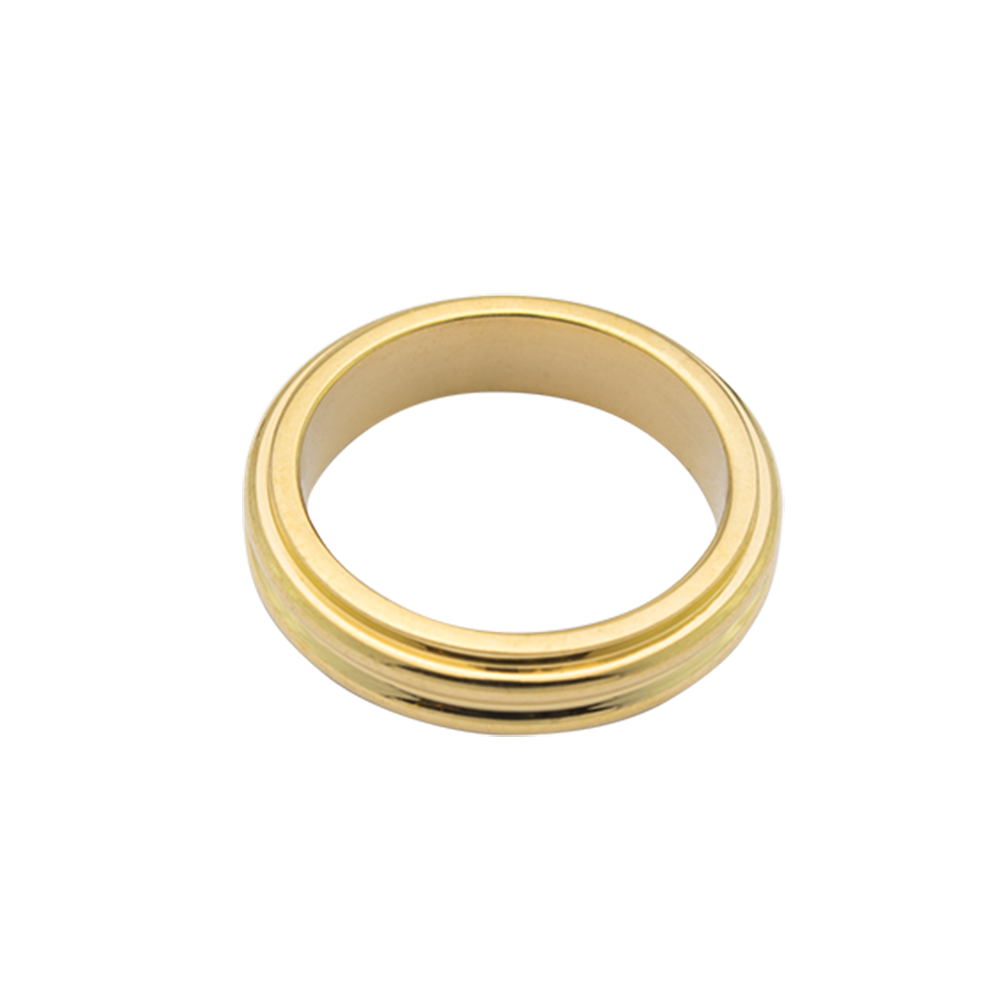 Gold Ring Striated Pattern