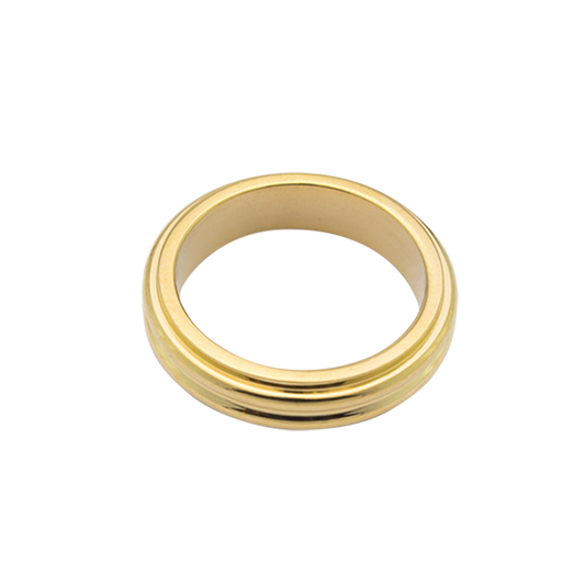Gold Ring Striated Pattern