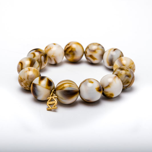 Marbled Resin Bead Bracelet