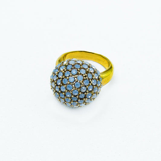 Light Blue Dome Ring